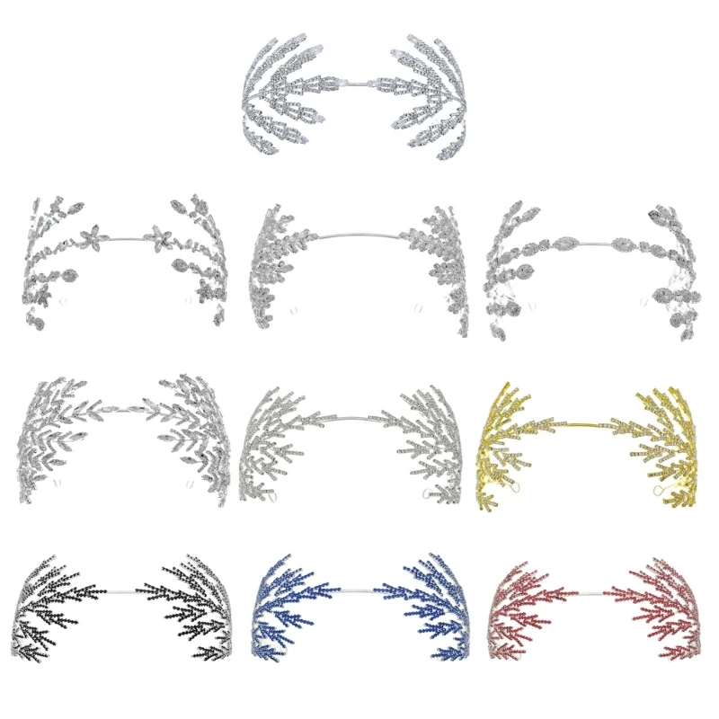 

Элегантный блестящий кристаллический ободок для волос, свадебный ободок для невесты, реквизит для вечерней вечеринки