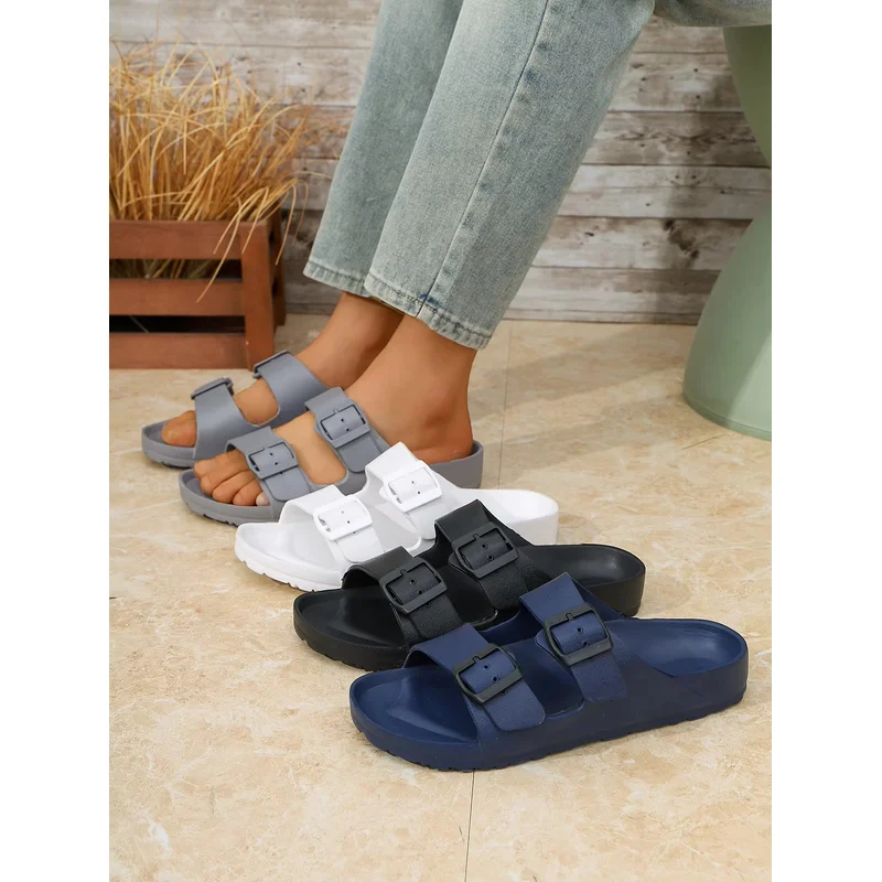 2026 Men's and Women's New Fashionable Leather Retro Cork Thick Bottom New Summer Retro Leisure Slippers Integrated Flat Slipper
