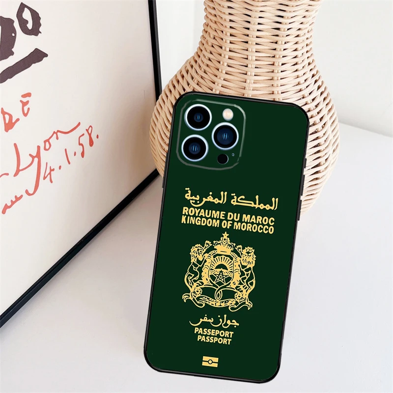 Morocco Maroc Moroccan Flag Case For iPhone 16 15 Pro 12 13 Mini 11 14 Pro Max XS X XR Plus Back Cover