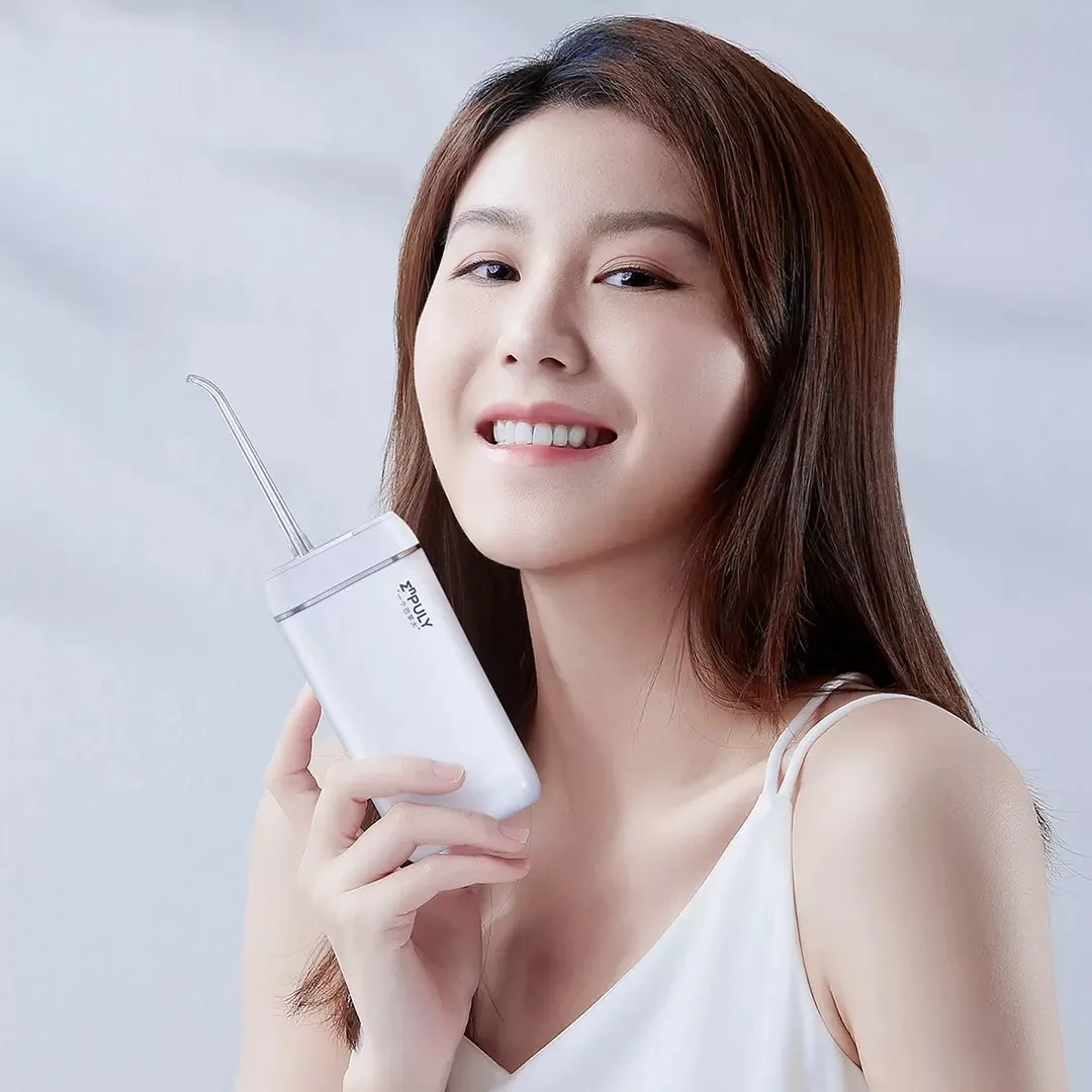 Enpuly แบบพกพาขนาดเล็กทันตกรรม Flusher M6 Plus น้ำ Flosser Oral Irrigator IPX8กันน้ำ Type-C FDA PC ธุรกิจเดินทาง
