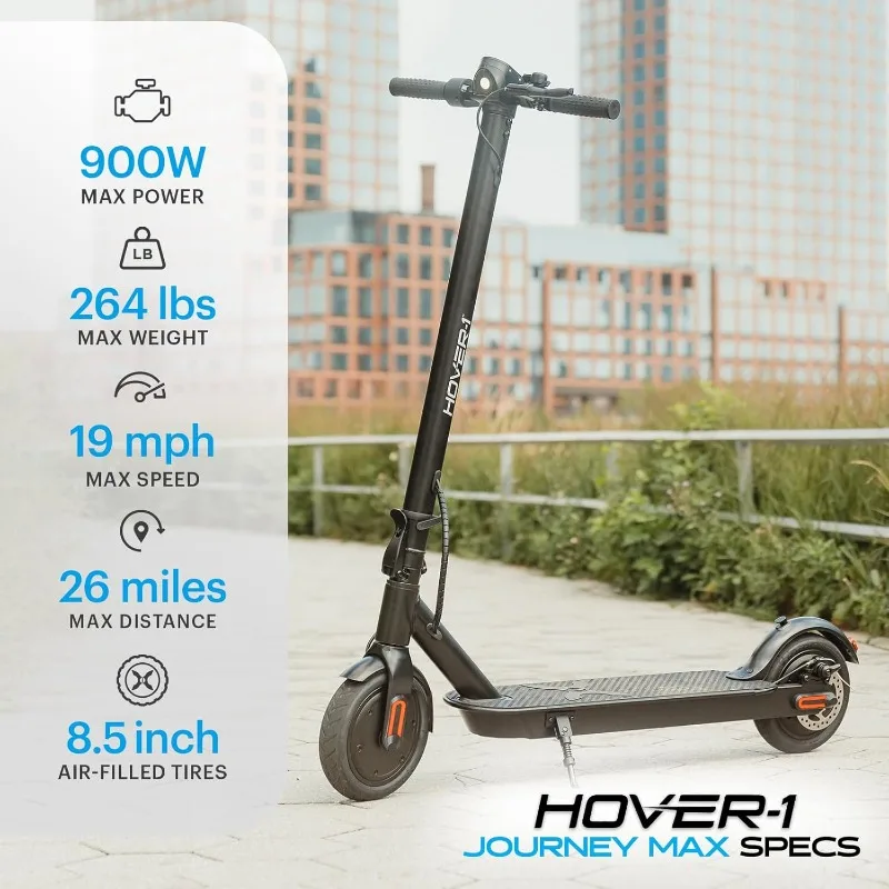 Foldable Electric Scooter for Adults with Brushless Motor15-19 Mph Max Speed, 16-26 Mile Range Hill Climber Electric Scooters