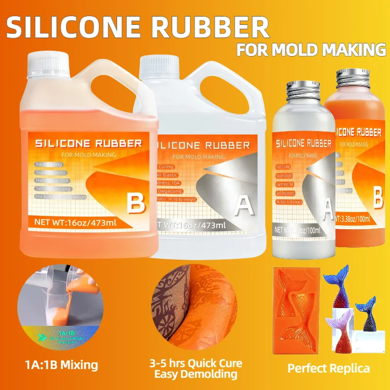 

Beginner Fast-Curing Resin silicone mold Kit DIY Crafting Supplies Holiday Home Decor For 3D Casting And Wax Art