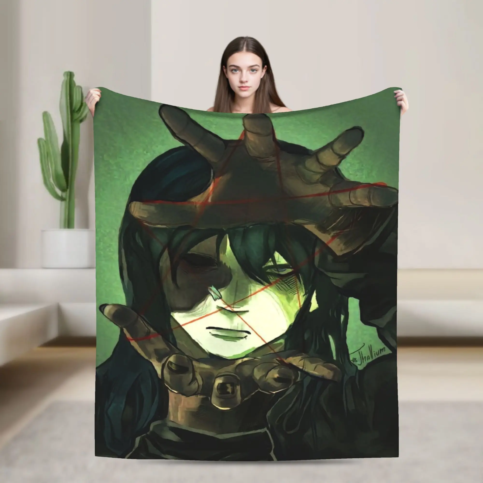 Sally Face Sal Fisher Blanket Adults  Flannel Throw Blanket For Living Room Comfortable DIY Quality Bedspread Gift