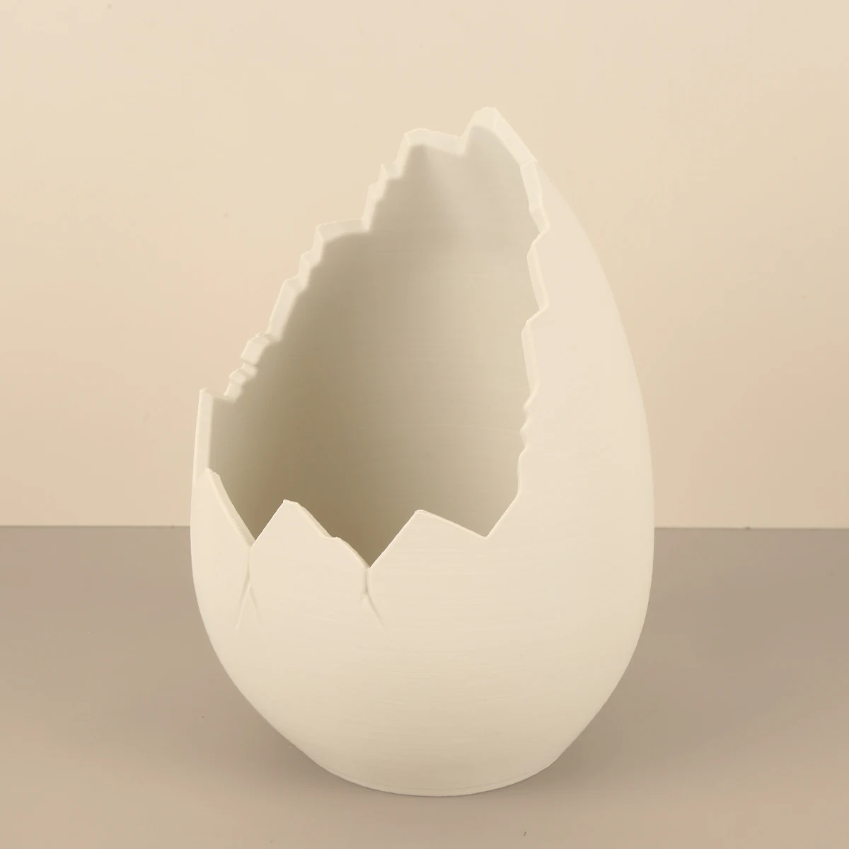 Cross-border Broken Eggshell Succulent Planter, Minimalist White Desktop Plant Pot, Creative Crack Eggshell Decor Flower Vase