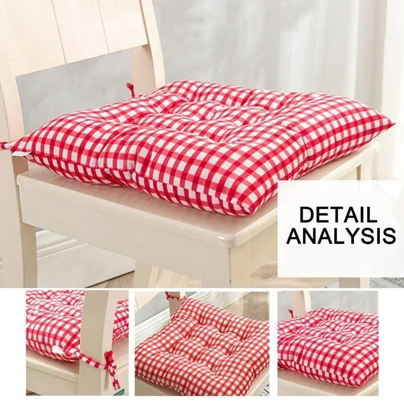 40x40cm Thicken Plaid Chair Cushion Restaurant Kitchen Decoration Outdoor Garden Cushion Sofa Hip Cushion Office Chair Cushion