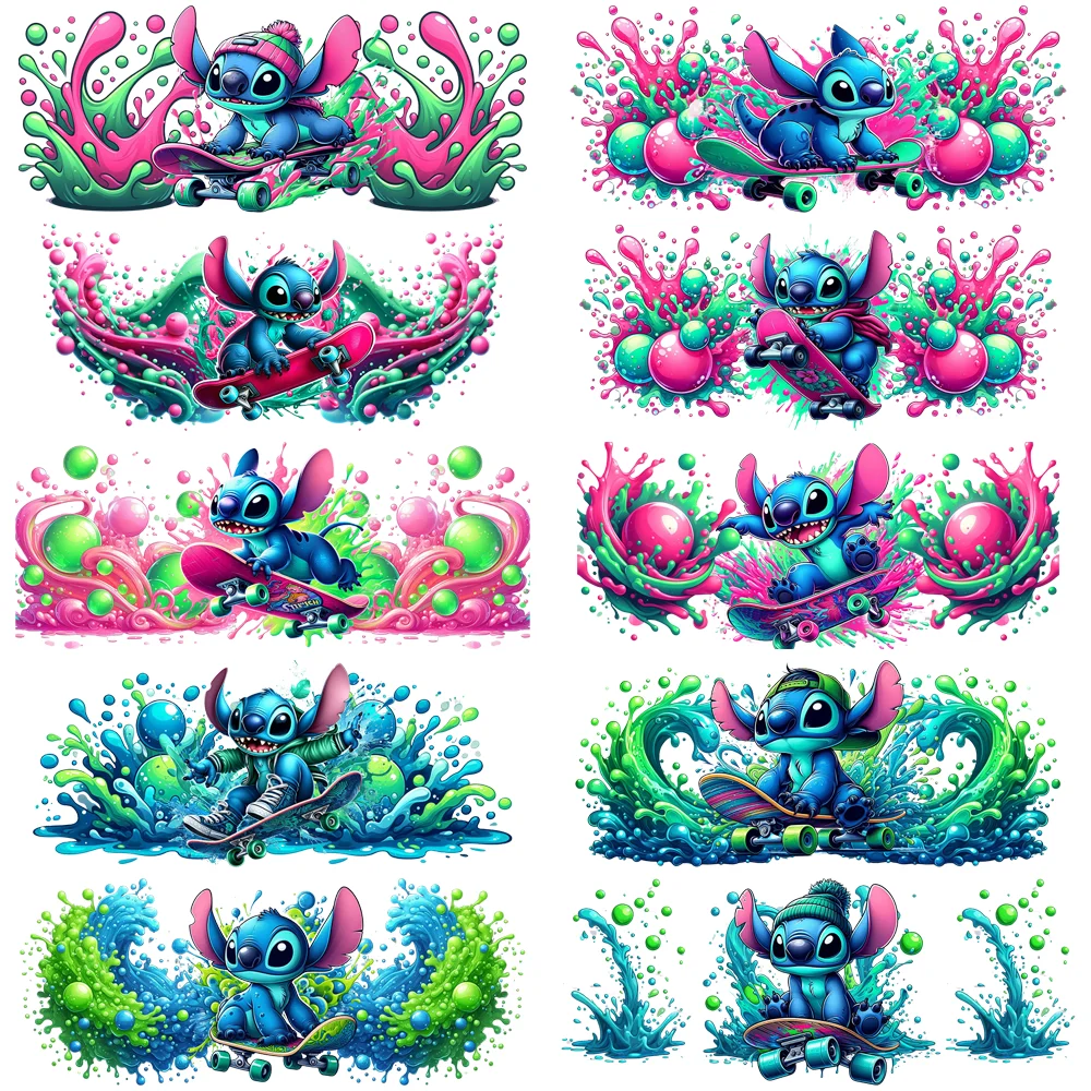 

Watercolor stitch series easy peel waterproof DIY Decals 3D transfers uvdtf stickers 16oz uv dtf cup wraps for Libbey Glasses