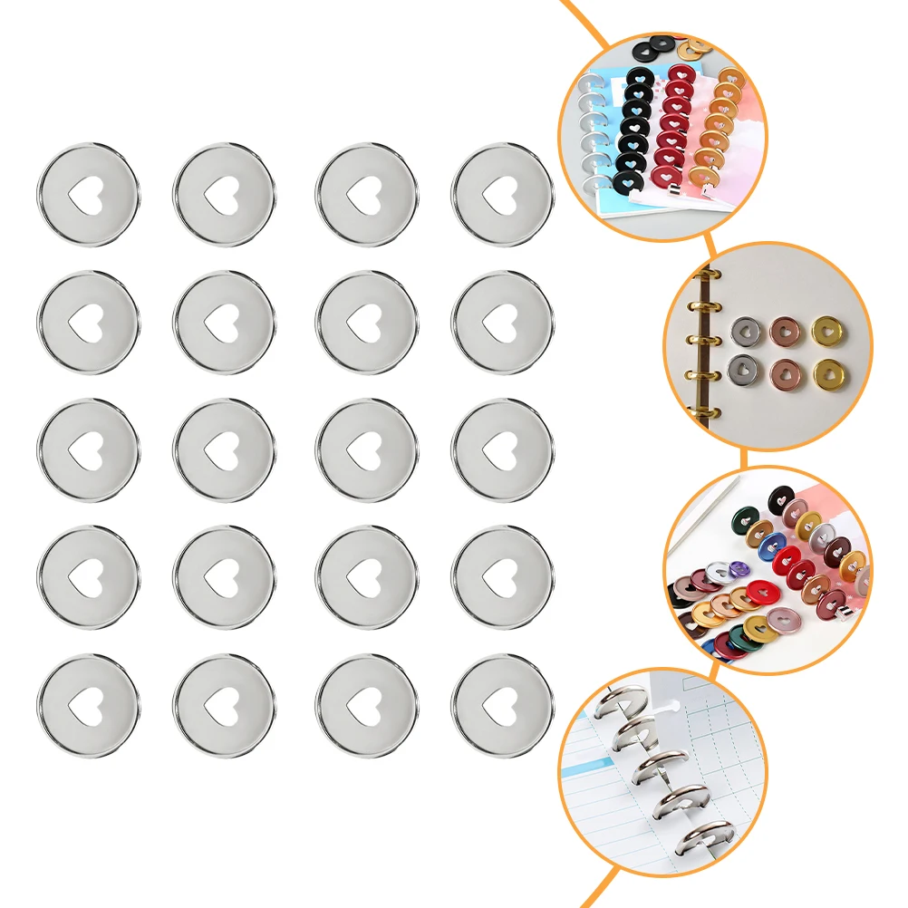 20 Pcs Loose-leaf Notebook Disc Planner Discs Binder Binding Ring Metal Mini Accessories Abs Expander