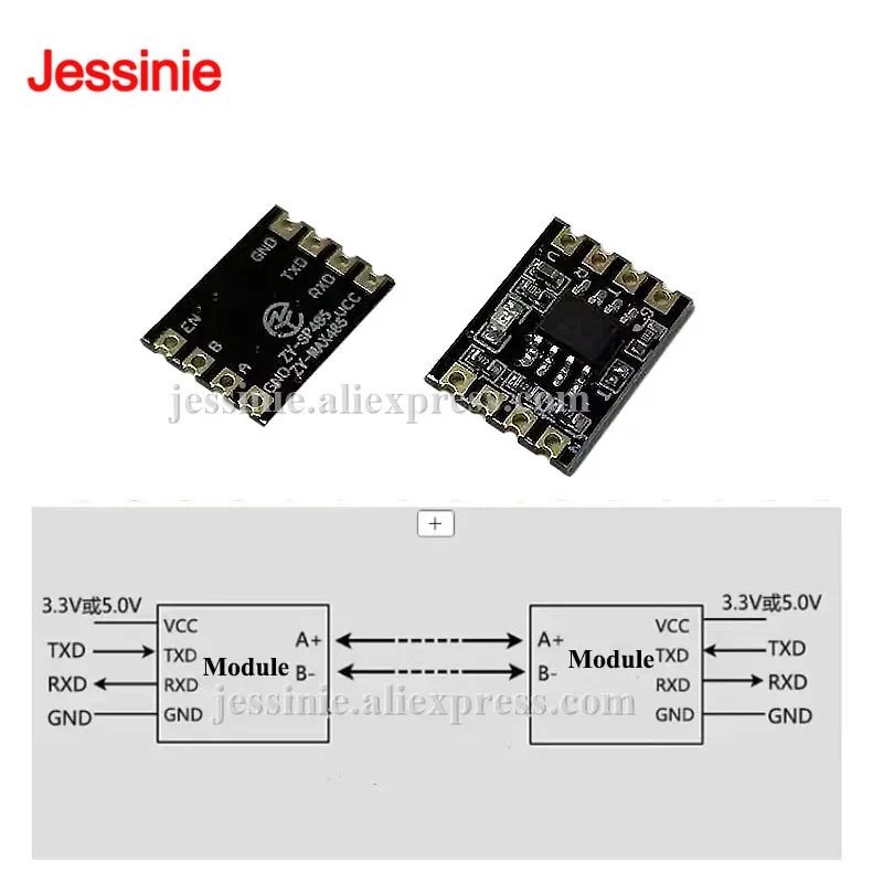 20pcs/1pc ZY-MAX3485 ZY-SP3485 MAX3485 SP3485 TTL to RS485 Convertor Module Communication Microcontroller Level Conversion Board