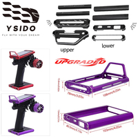 CNC Aluminum Transmitter Protector Upper Lower Frame Bracket Kit For Flysky Noble NB4 Carrying Handle Frame Armor Upgrade Parts