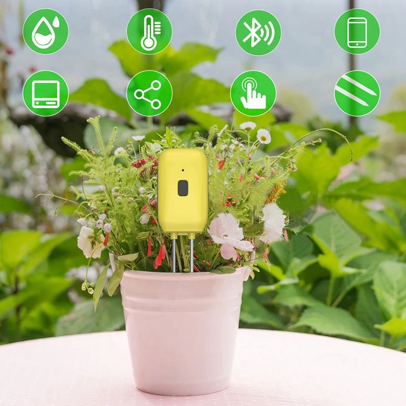 Tuya Smart Bluetooth Soil Tester Temperature And Humidity Meter Waterproof Thermohygrometer Garden Automation Irrigation