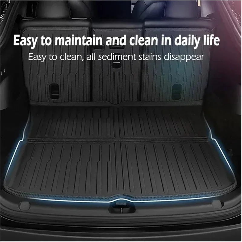 For Tesla Model Y Highland Juniper 2025 All-in-one TPE Trunk Mat Luggage Mat Four Seasons Waterproof Non-slip Design Floor Mats