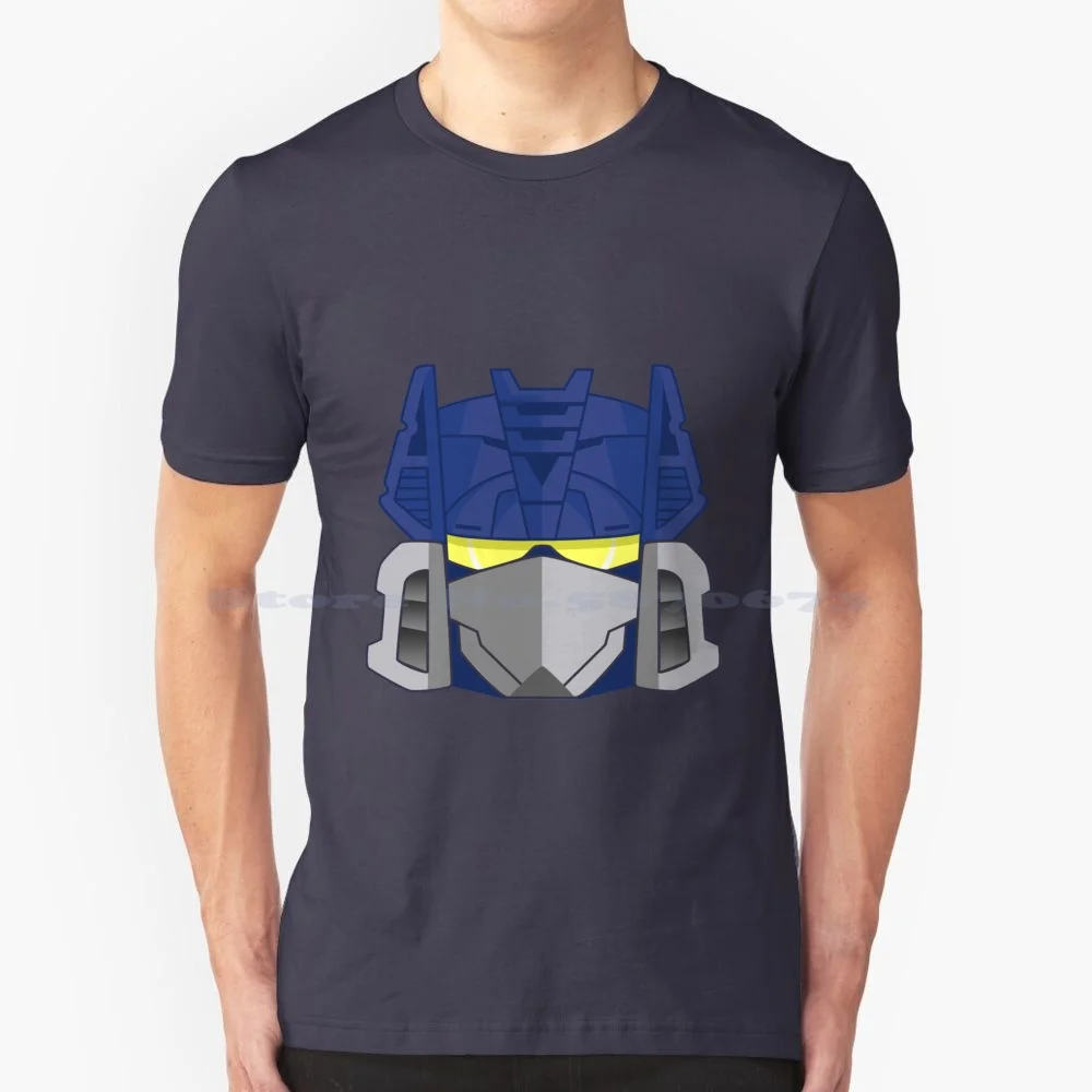 Destron Wave T Shirt 100% Cotton Tee Soundwave Decepticon Tf Blue Grey Yellow Robot