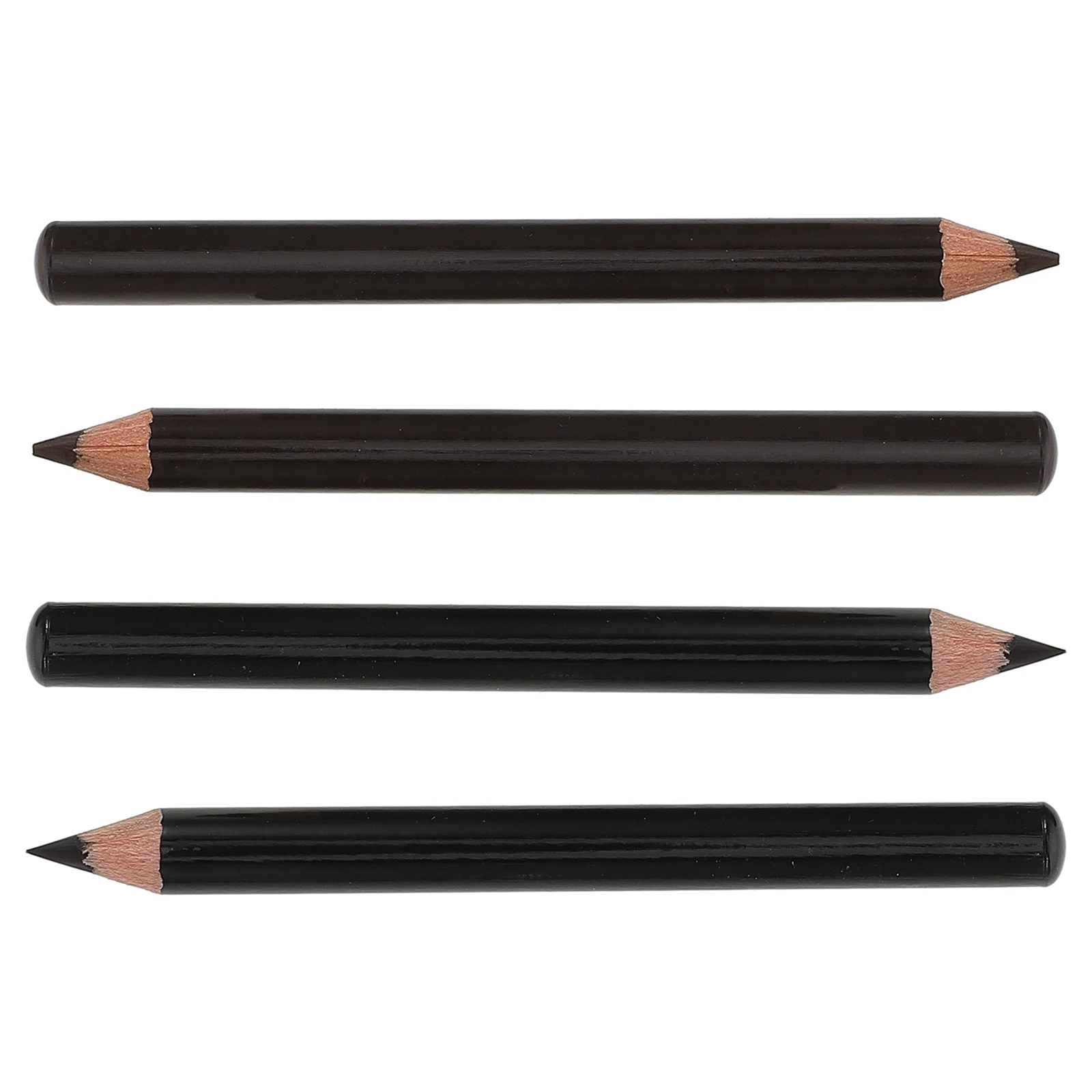 

4pcs Eyebrow Pencil Brown Wooden Liner Long Lasting Brow Filler Pen Sweat Resistant Brow Filler Pen for Women