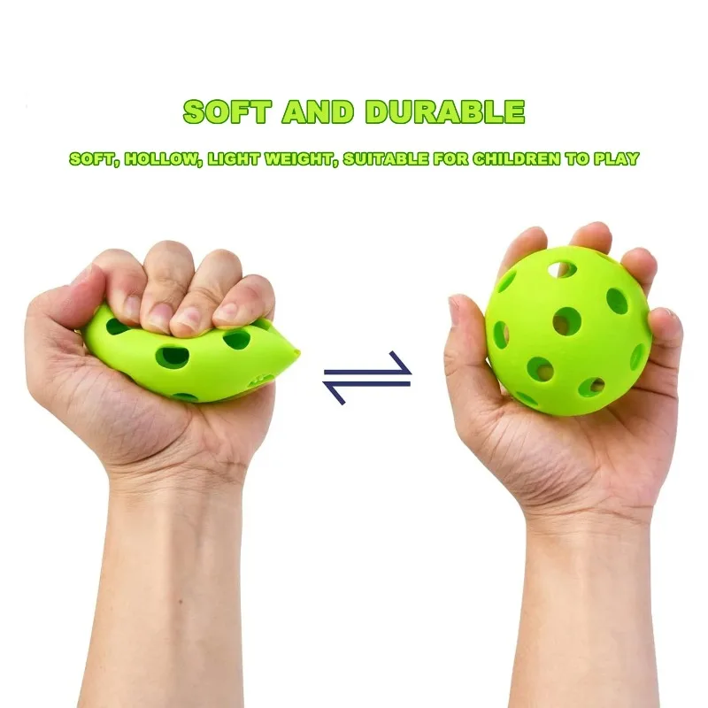

6 Pack Baseballs Practice Balls Softball Training Plastic 26 Holes Hollow Airflow for Indoor Outdoor Lightweight Hitting