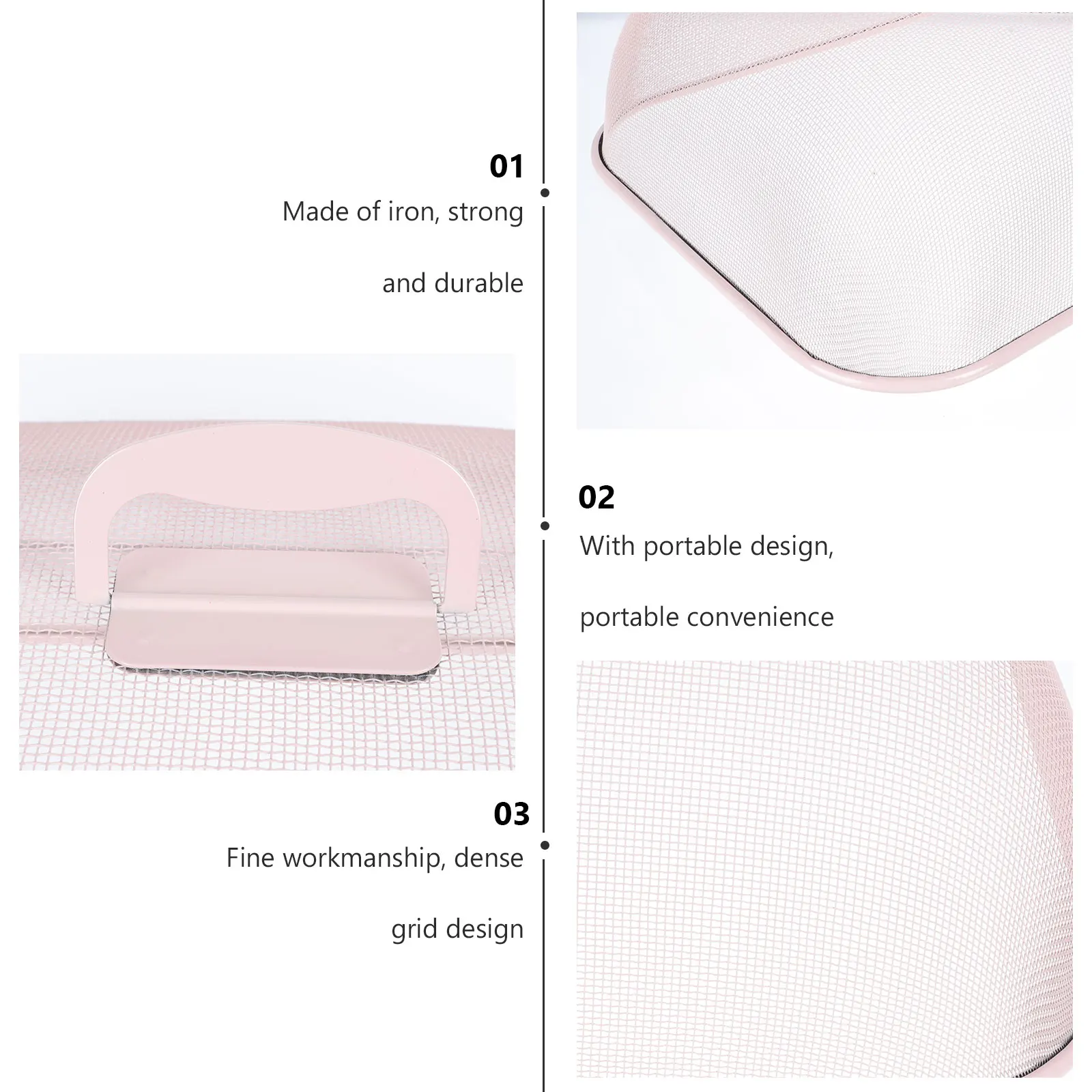 

1pc Dustproof Food Cover Rectangle Stainless Steel Proof Mosquito Proof Kitchen Dining Reusable Practical Household