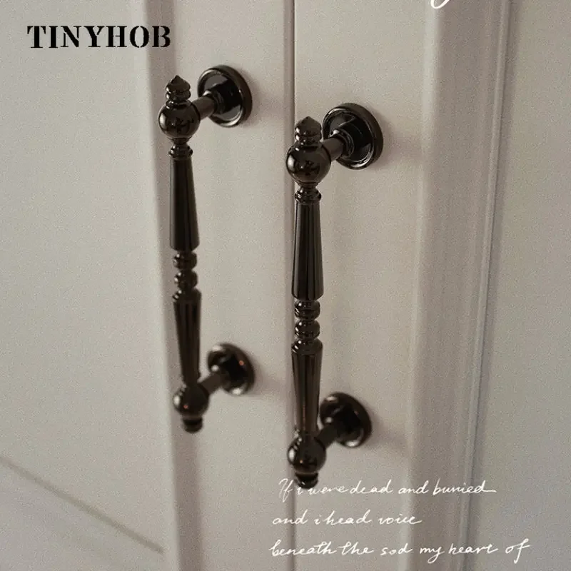 French Style /Solid Brass Dark Handle Cabinet Knobs Cupboard/Bathroom Handles Furniture Hardware Drawer Pull Kitchen Accessories