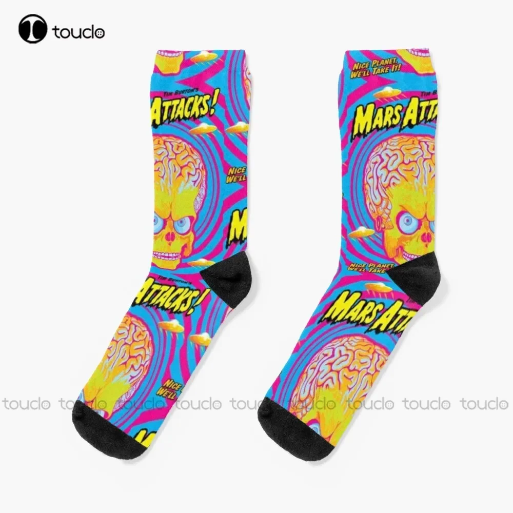 Mars Attacks! Socks Soccer Socks Girls Unisex Adult Teen Youth Socks Christmas Gift Custom Hd High Quality 360° Digital Print