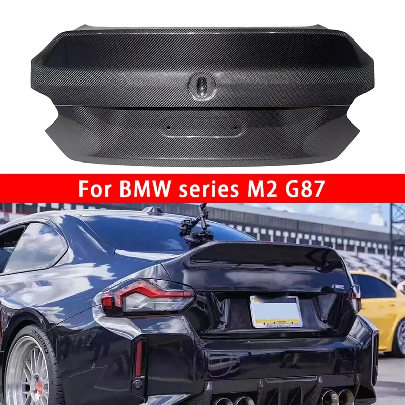 For BMW M2 G87 2021  Dry Carbon fiber trunk lid encloses the upper lid behind the tailgate  Car Accessorie body kit