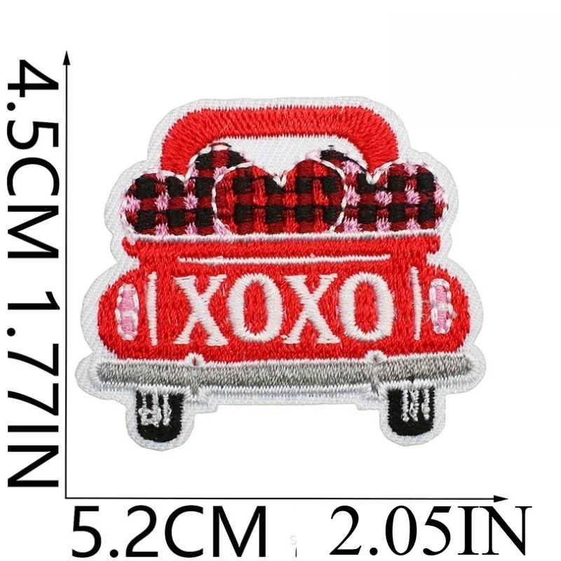 Couple Clothing Dress Up Embroidery Cloth Sticker Valentine Cartoon Little Monster I Love You Embroidery Label Love You