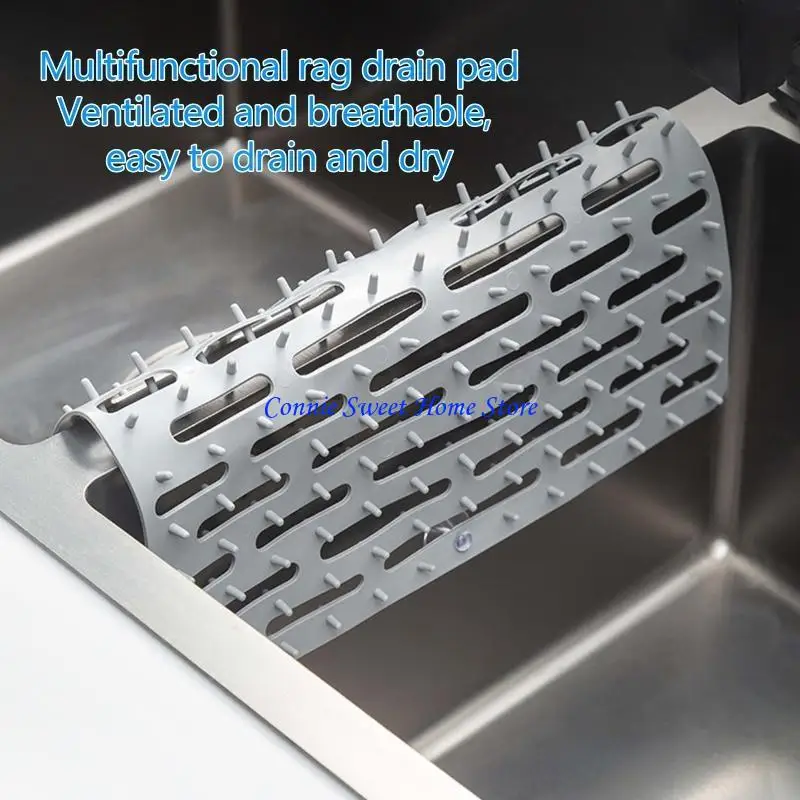 LXAF Kitchen Sink Saddle Divided Sink Protector Mat Multipurpose Drain Pad Sink Divider Protector Mat Quick Draining