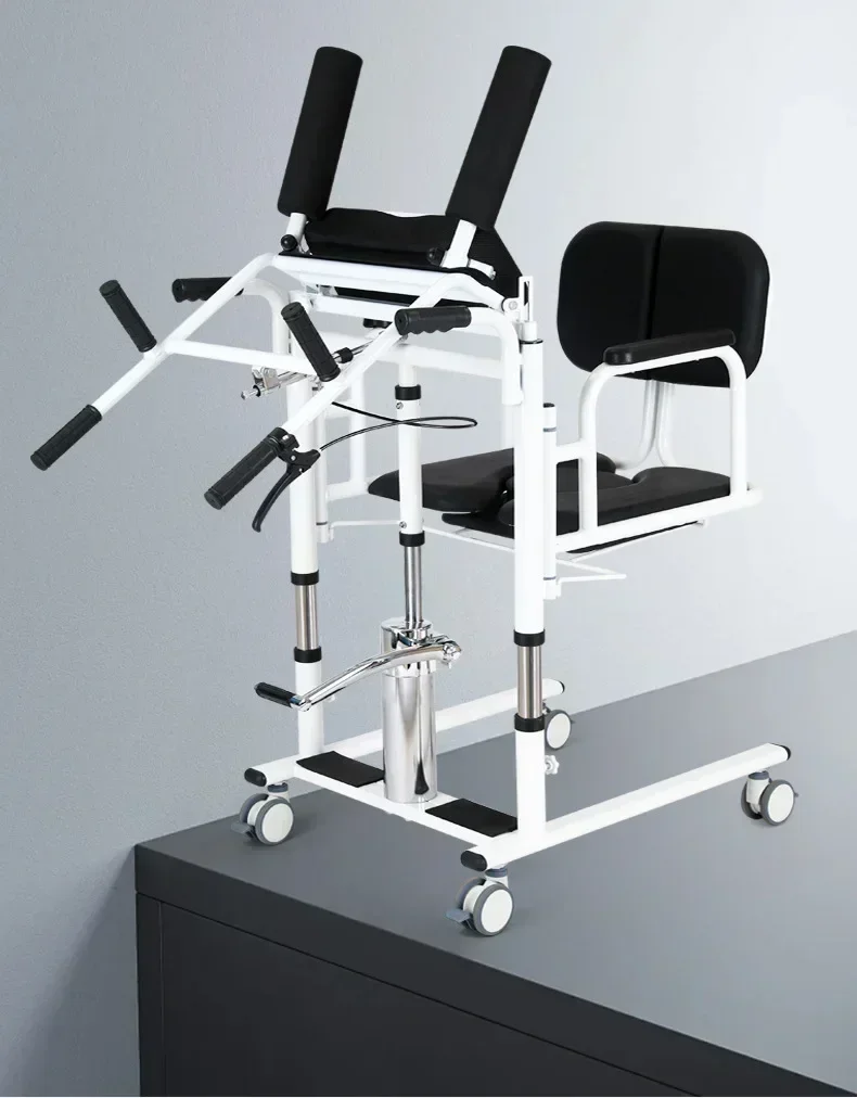 MKR Foldable Commode Shower Disabled Hydraulic Elderly Rehabilitation Patient Lift Transfer Chair
