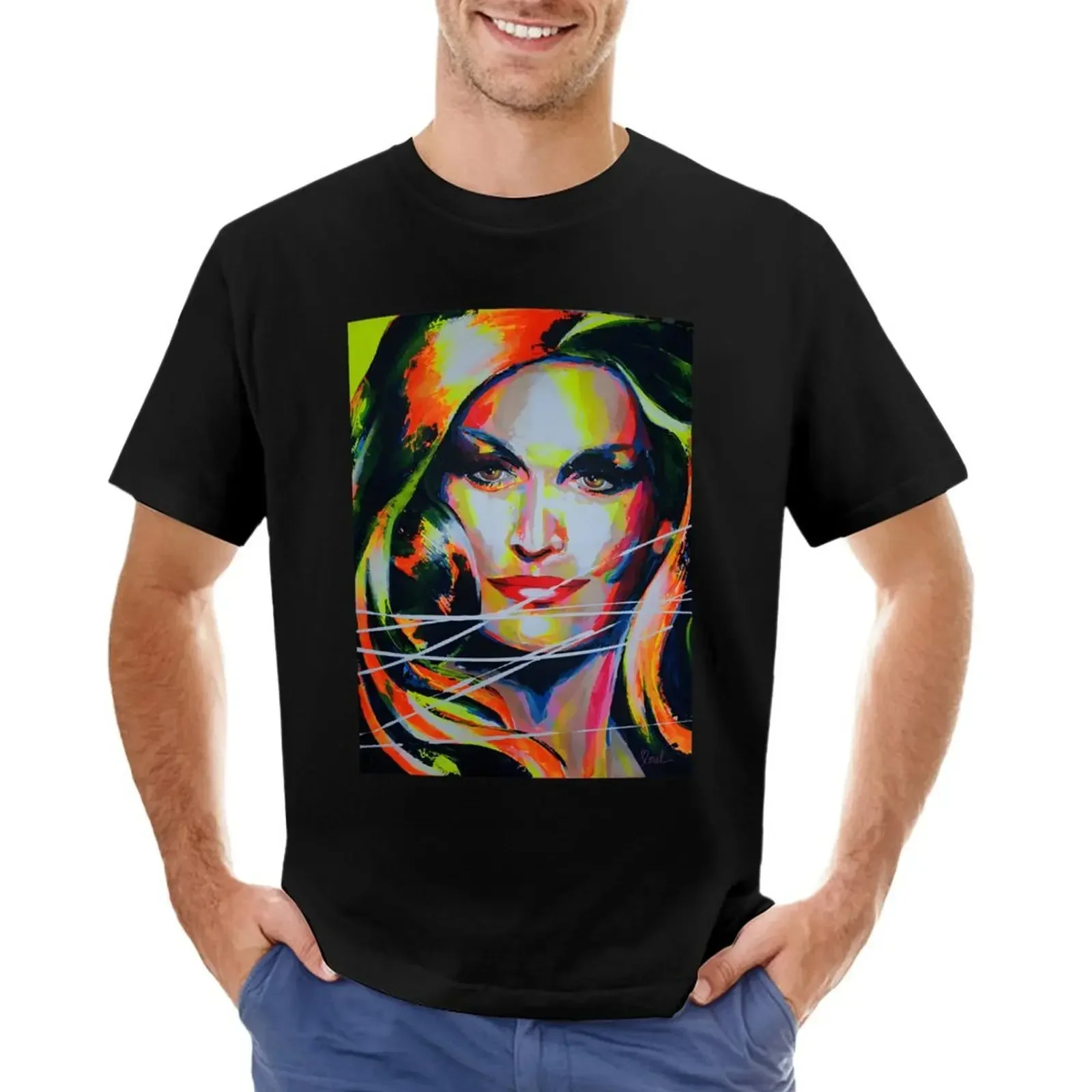 

Dalida Art painting Classic T-Shirt blue archive kawaii clothes men tshirt