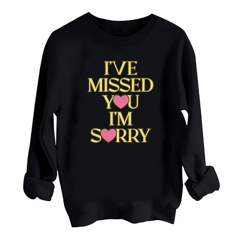 Gracie Abrams I Miss You I'm Sorry Sweatshirt Harajuku Round Neck Long Sleeve Oversize Hoodie