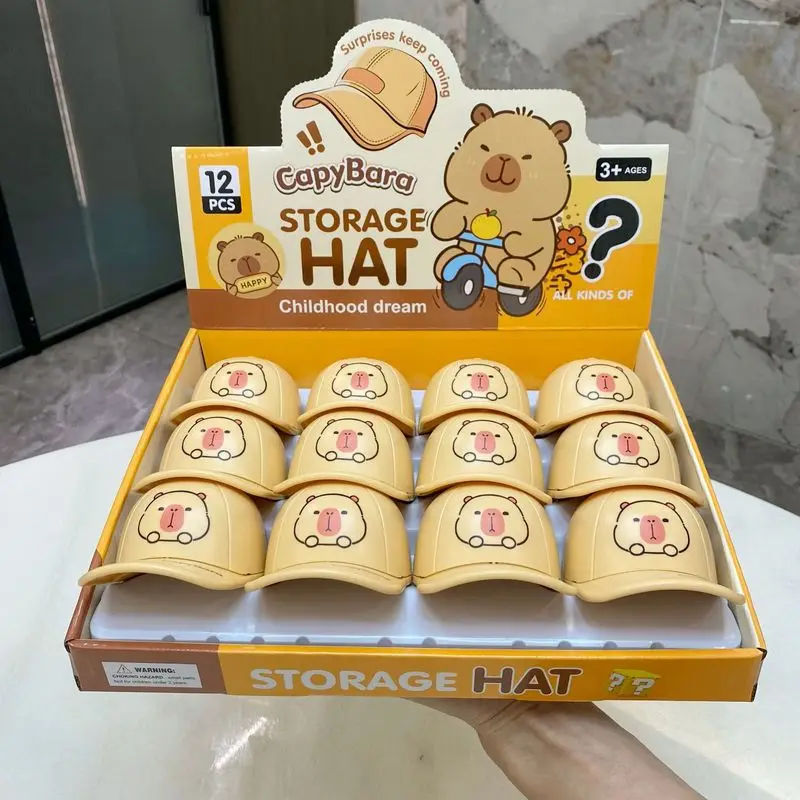 New Trendy Capibala Figurine Blind Box Mysterious Surprise Creative Hat Storage Key Clip Capybara Figurine Backpack Pendant