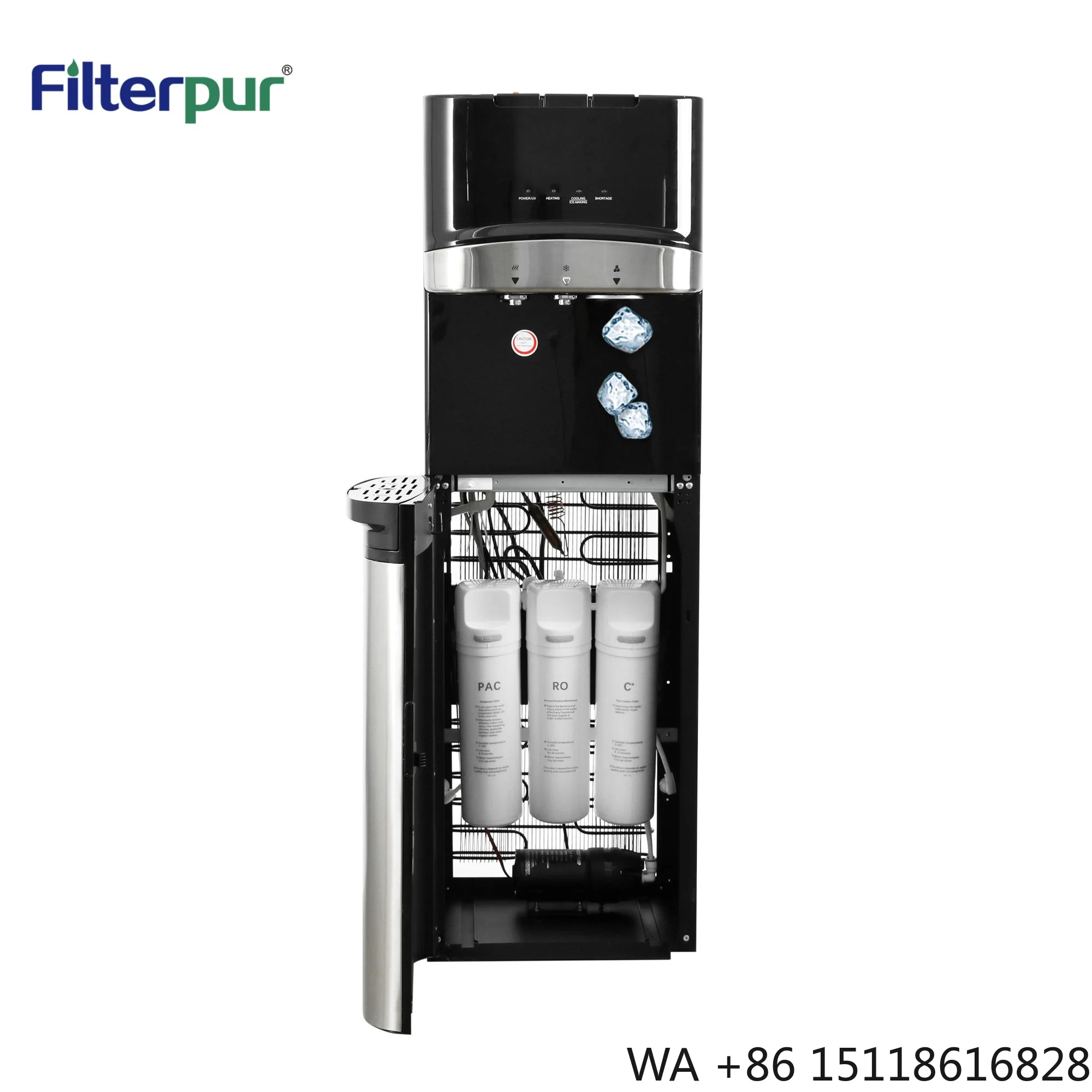 House Stainless Steel Hot Cold Water Ice Maker Water Purifier for Home Freestanding Water Dispenser