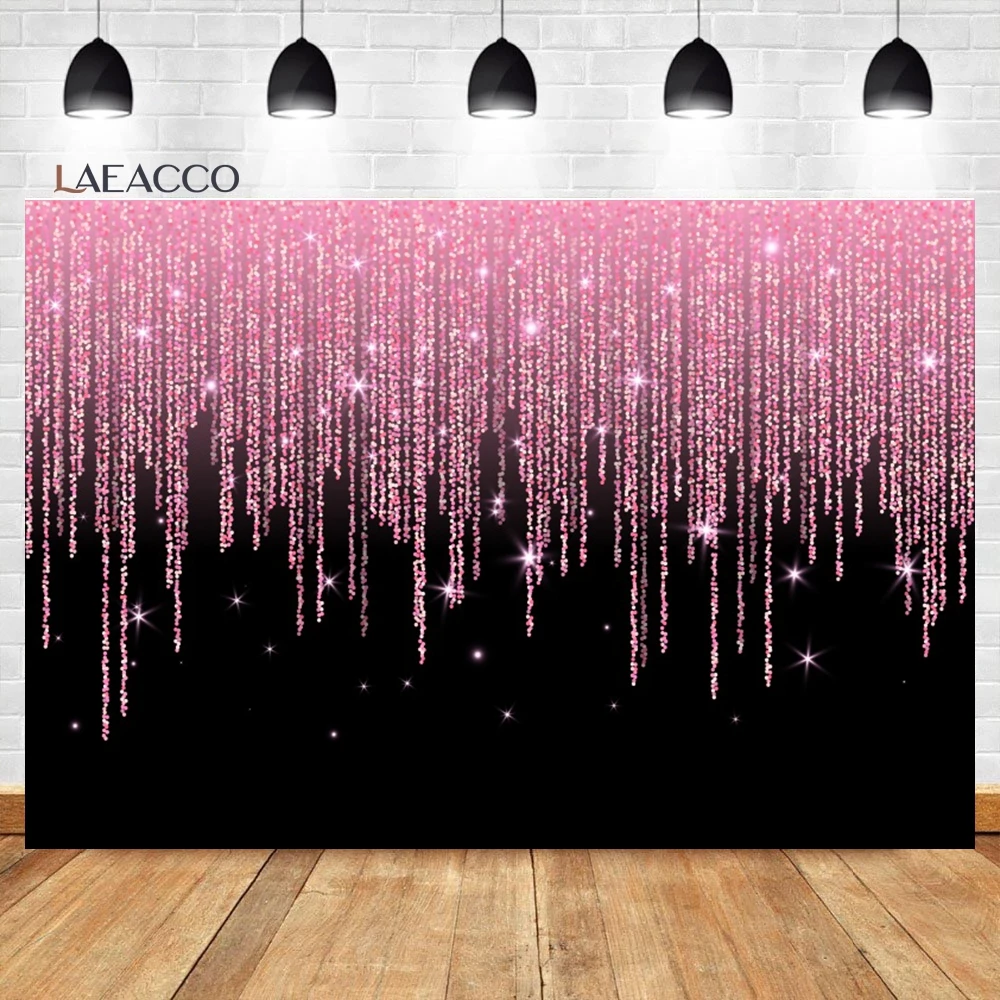 Laeacco Dream Pink Light Bokeh Photography Backdrop Shinny Spots Sparkle Abstract Halos Weeding Baby Shower Portrait Background