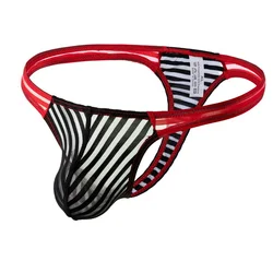 Men Sexy Briefs Low Waist Underwear Pouch Panties Sheer Hollow Out Underpants Bare Buttocks Panty Enhancing Cock Pouch Knickers