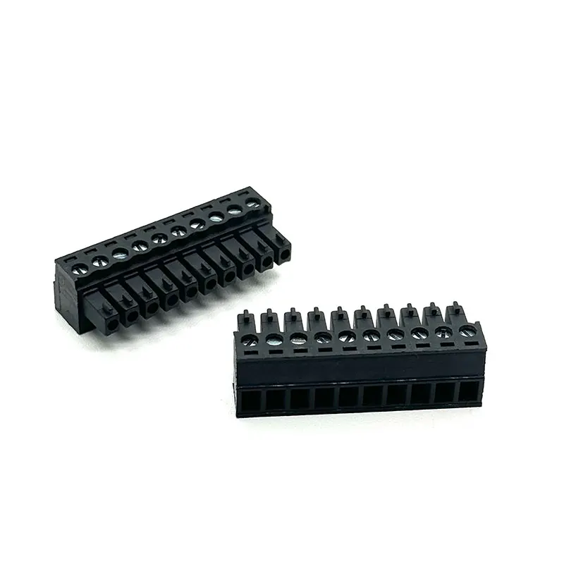 20Pcs 2EDGK-3.5m/3.81mm Plug-in PCB Terminal Block Terminal Block 15EDGK-3.81MM Pitch Plug Black