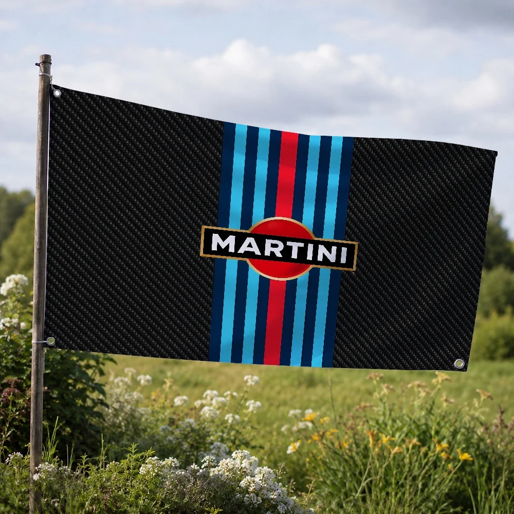 M-Martini R-racing Car Brand Outdoor Flag for Home Camping Party Club Decor Garden Yard Wall Hanging Banner