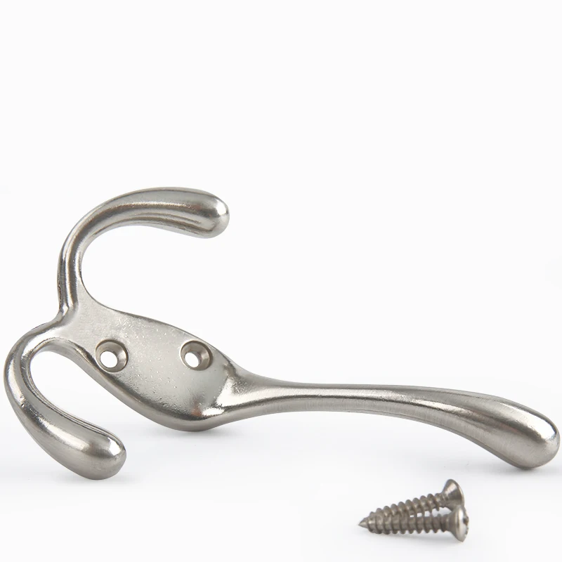 1pc Coat Hook Wall Mounted Hooks Clothes Rack Robe Hook Zinc Alloy Furniture Hook For Home Coats Hat Clothes Hanger Towel Keys