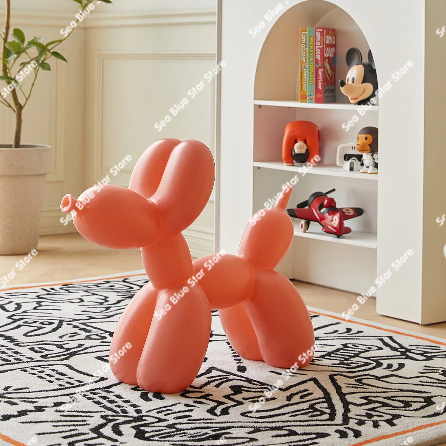 Small Card Balloon Dog Children's Household Chair Nordic Living Room Creative Baby Toys Household Animal Stool Cartoon Chair