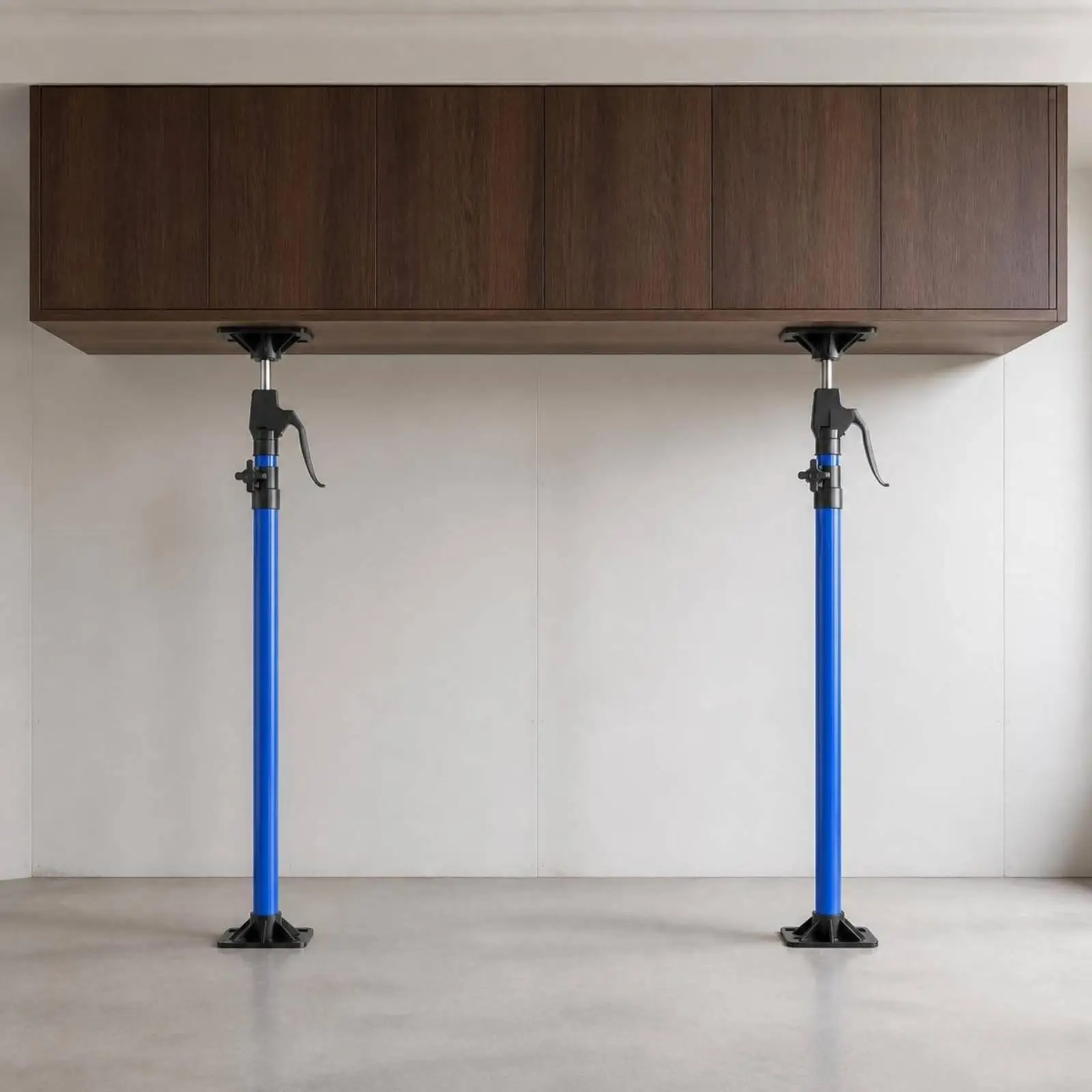 Heavy Duty Cabinet Support Pole Adjustable Telescopic Rod for Carpentry Home Renovation with Padded Ends