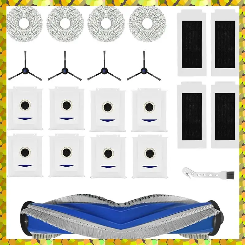 Aglh para covacs deebot t30 omni/t30 pro omni robô peças de vácuo escova lateral principal filtro hepa mop pano sacos poeira