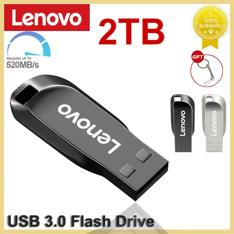 

Флеш-накопитель Lenovo USB 3,0, металлический флэш-накопитель, водонепроницаемый высокоскоростной Флэш-Диск на 1 ТБ, 512 ГБ, мини-флэш-диск, флэш-накопитель