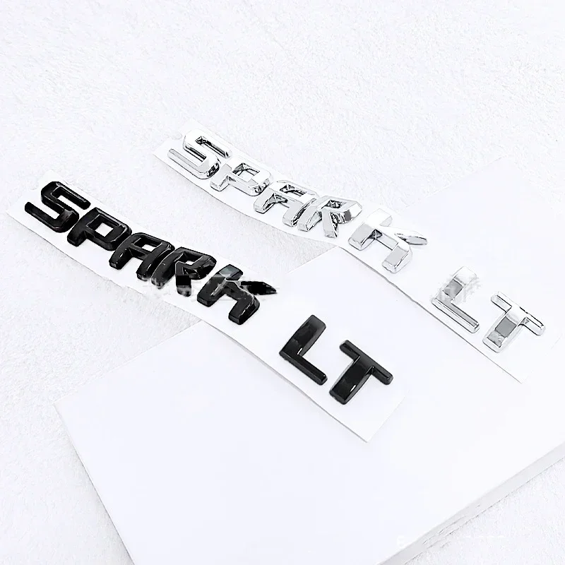 SPARK LT Logo Emblem Decal Sticker For Chevrolet Cavalier Onix Cruze Aveo Silverado Rear Trunk Body Auto Styling Accessories