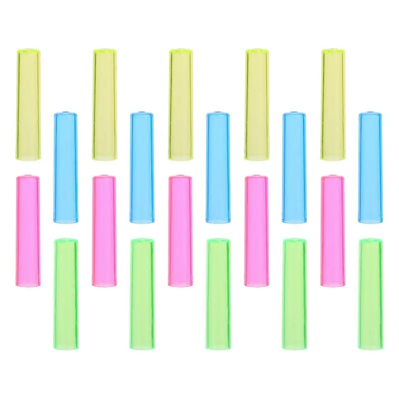 100 Pcs Transparent Pencil Caps Protector Safe Anti Puncture Covers Reusable Fits Most Pencils Hexagonal