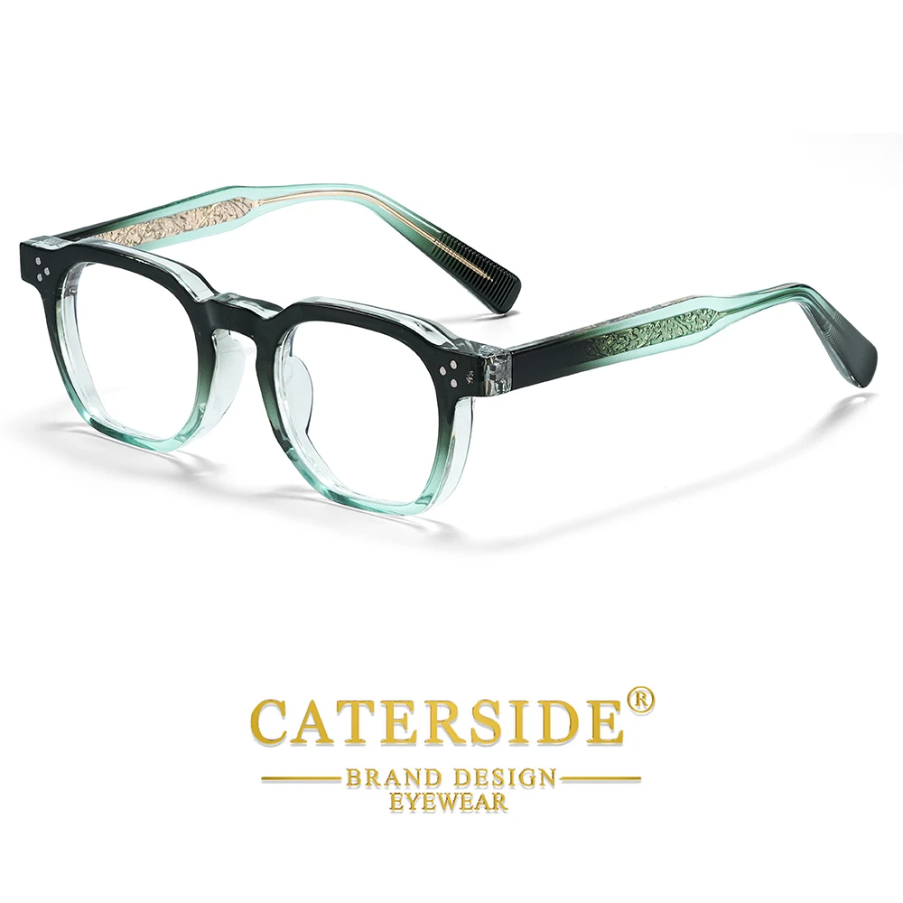 CATERSIDE Neue Herren-Modebrillenfassung, quadratisch, dicker Rahmen, Brillenfassung für Damen, für Outdoor-Reisen, einfache dekorative Brille – Detail 12