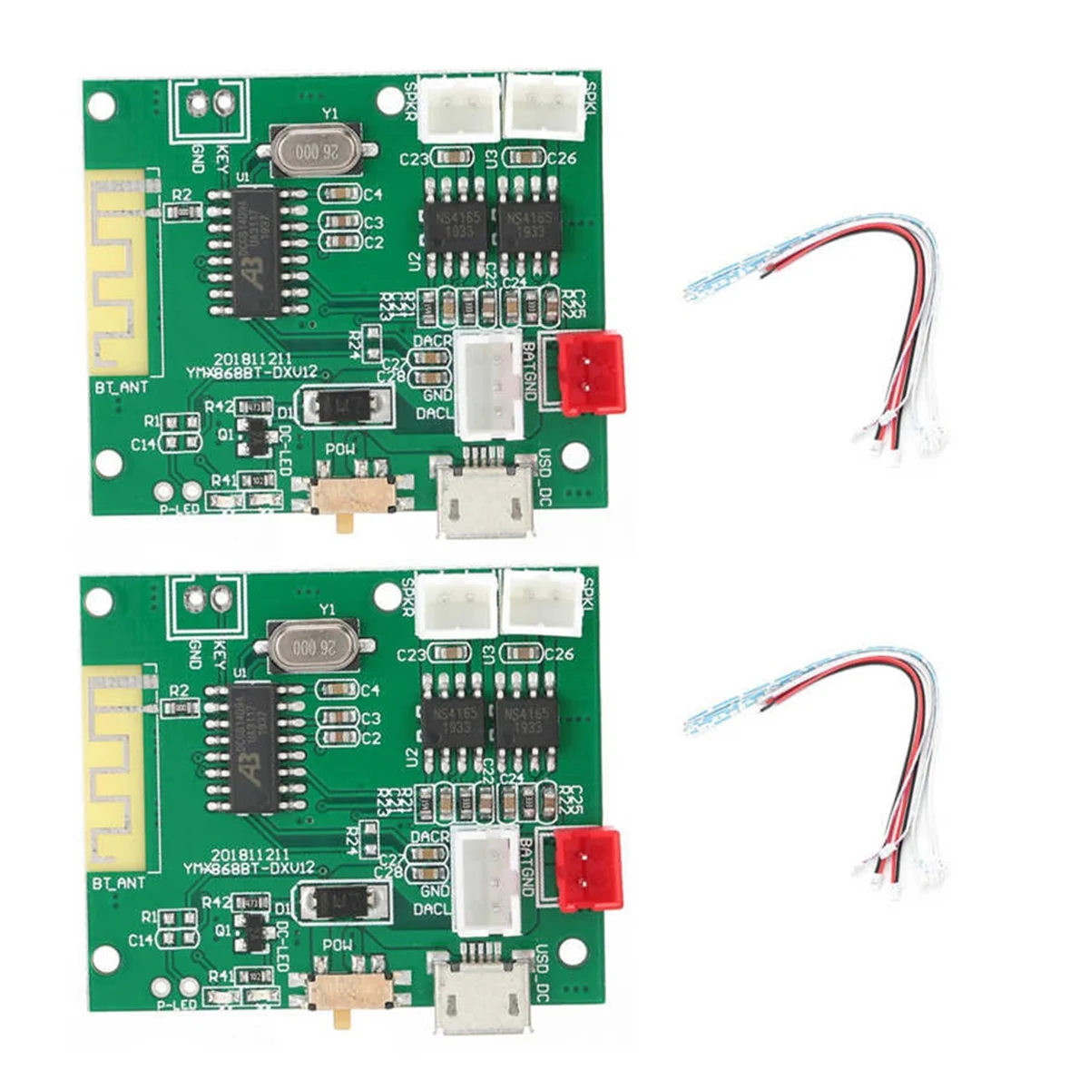 Hot 1 Pair Power Amp Module Amplifier Board Stereo Sound Speaker for 5.0 3.7‑5V