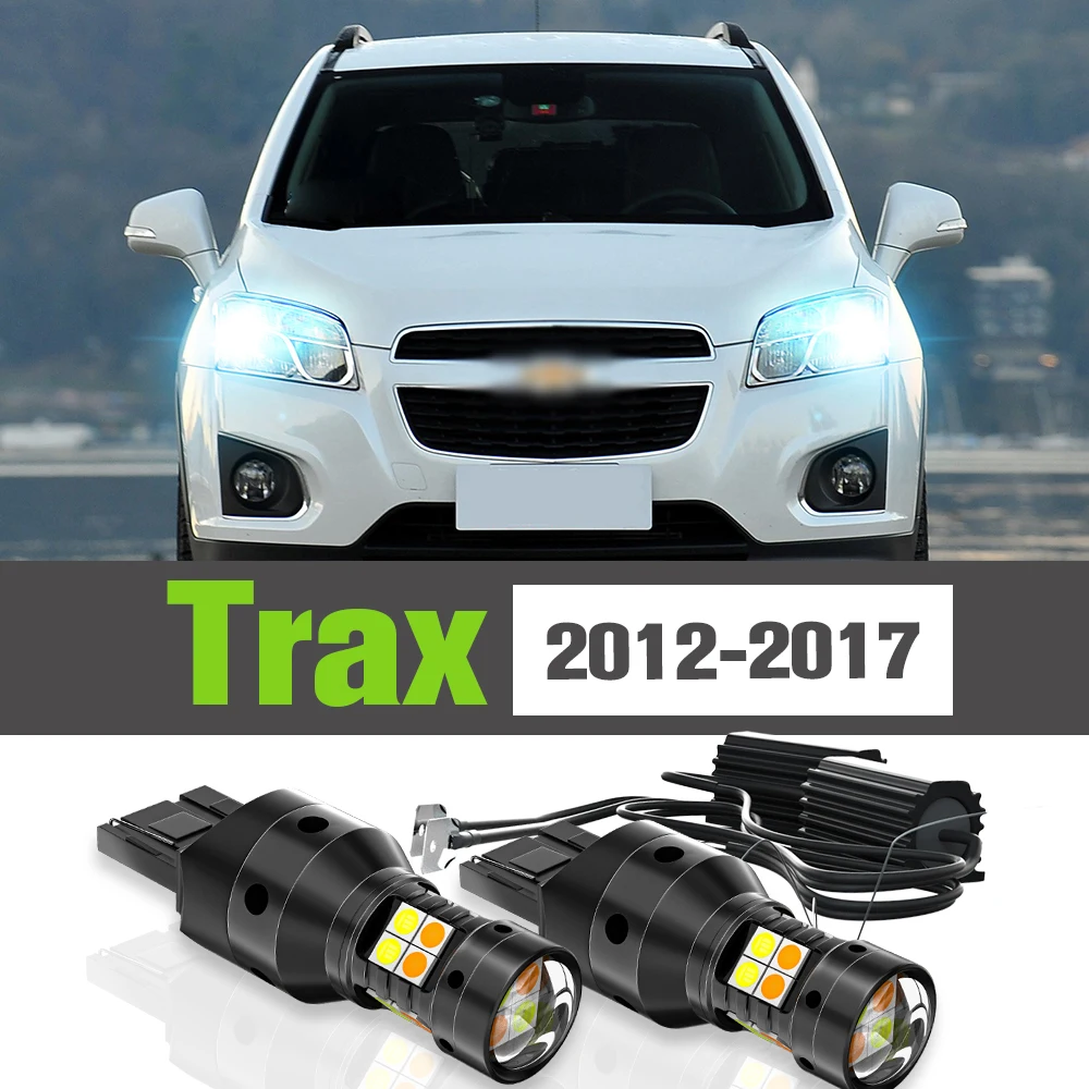 

2x LED Dual Mode Turn Signal+Daytime Running Light DRL Accessories Lamp For Chevrolet Trax 2012-2017 2013 2014 2015 2016