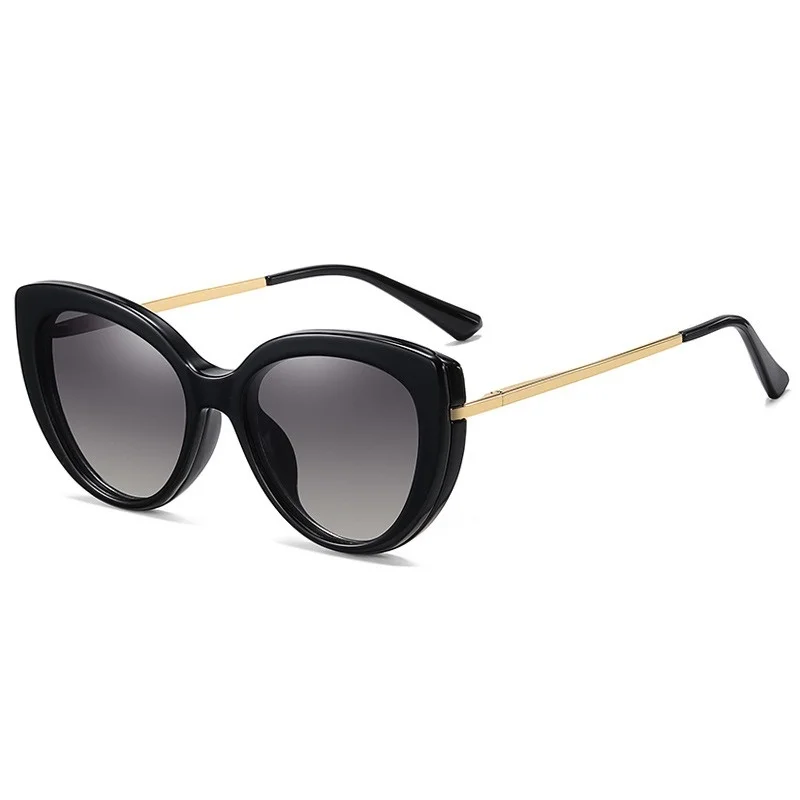 

New Fashion Eyeglasses Cat Eye Magnetic Clip Polarized Sunglasses Women Anti Blue Light Prescription Myopia Glasses