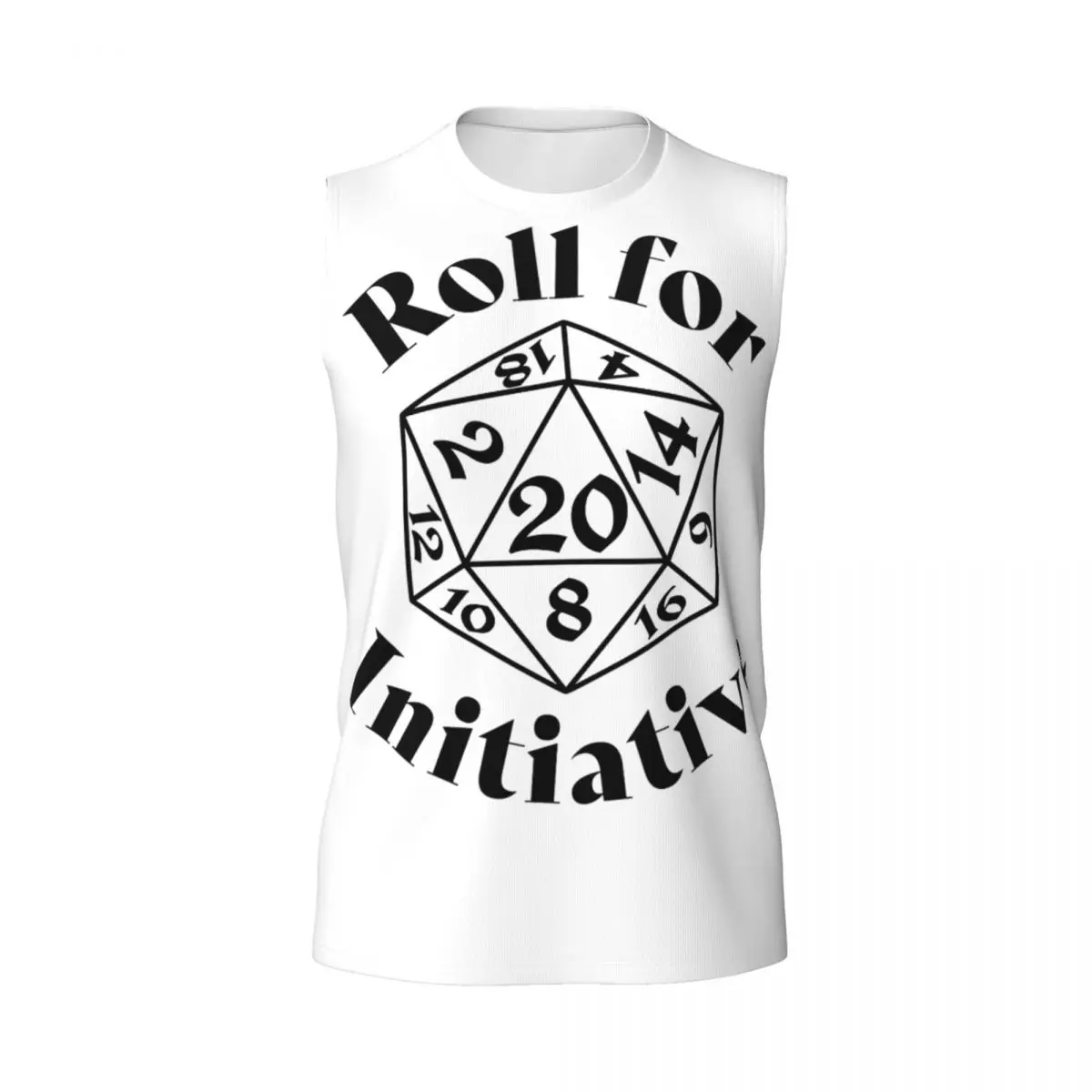 Roll For Initiative Dnd Game Men Printed Sleeveless T-shirt Casual Hip Hop Street Style Beach Holiday Tank Tops
