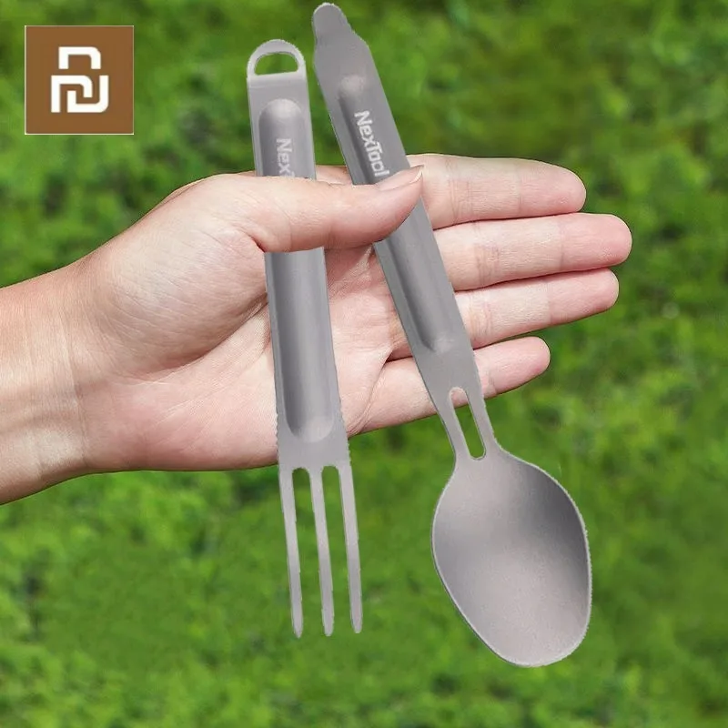  NexTool Multifunctinal Tableware 3-in-1 Knife Fork Spoon Portable Stainless Steel Detachable Outdoors Spoon Tableware Set