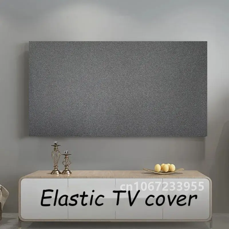 Hot 55 Inch 65 Inch Stretch TV Cover Cover Dust Cover Cloth Cover Cloth New LCD Wall Hanging Light Luxury Simple Cover Towel