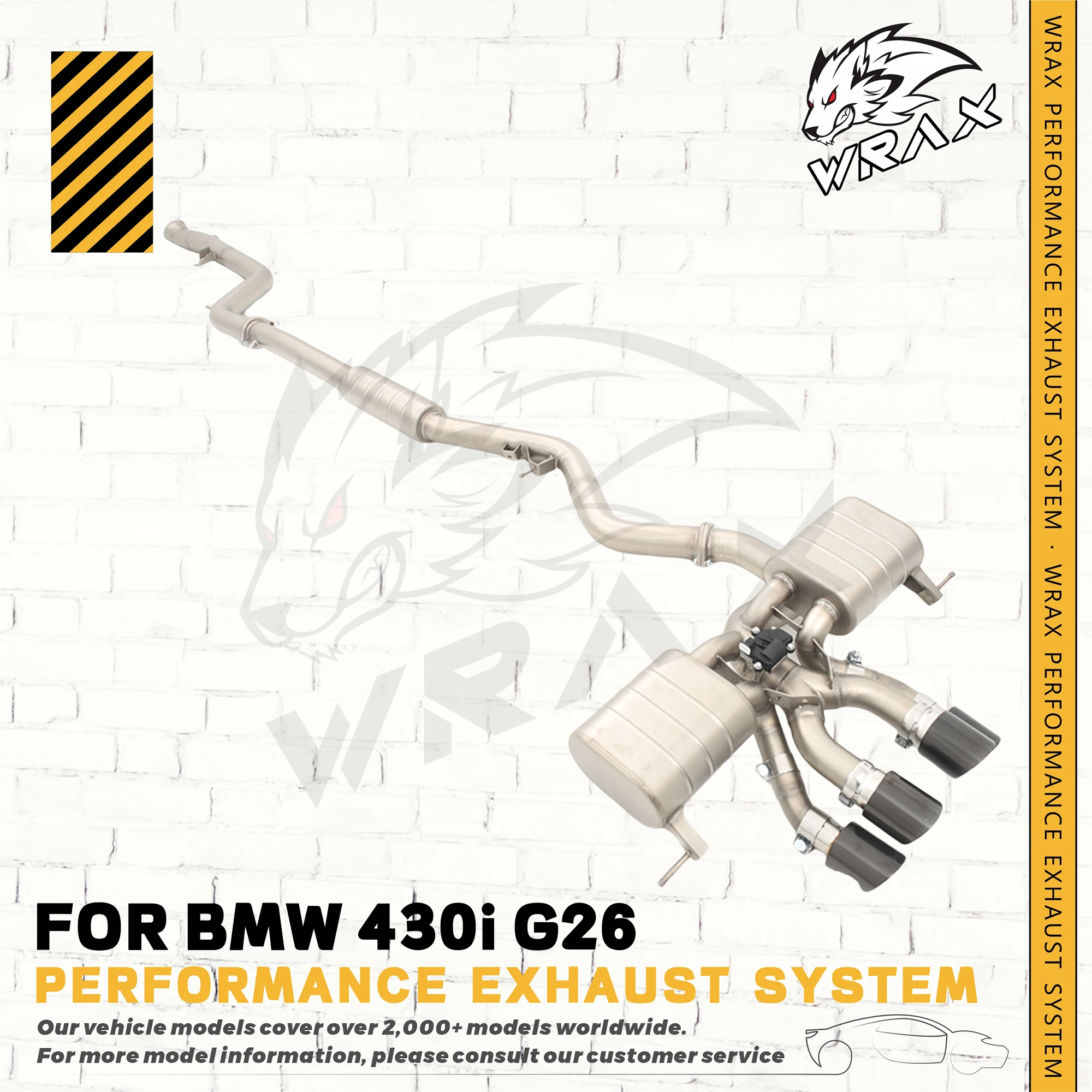 

WRAX Racing Performance Catback глушитель трубы спортивный звук для BMW 430i G26 аксессуары прямая замена