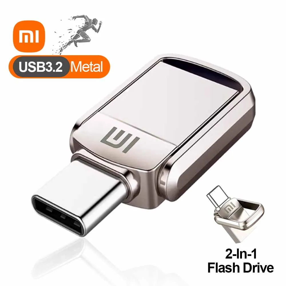 Xiaomi Mini 2TB Flash Drives USB 3.0 Fast Type C Pen Drive Memory Stick High Speed Data 512GB For Computers Phone PC Fast U Disk