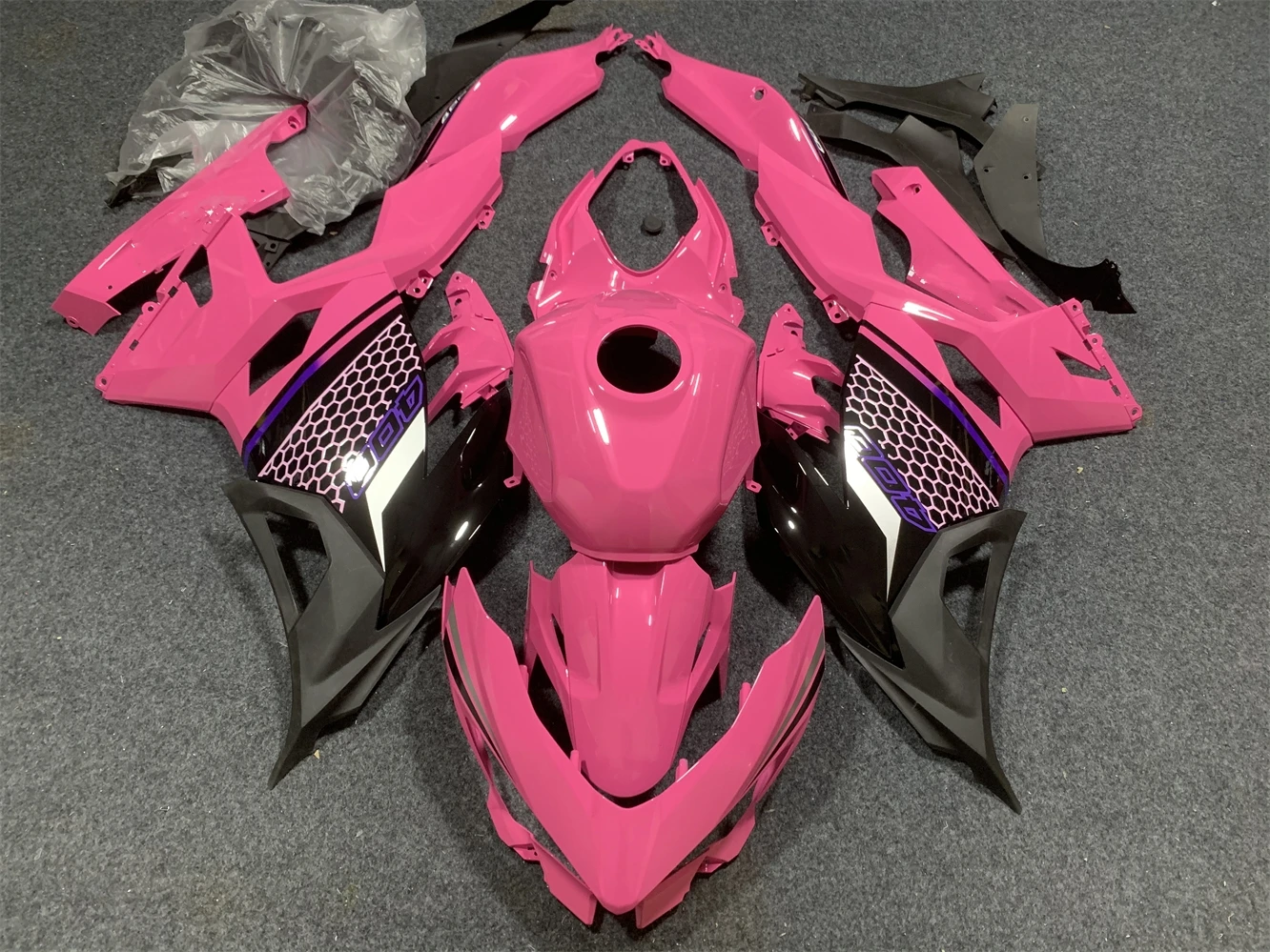 

a/Motorcycle for Kawasaki NINJA 400 EX400 2018 - 2023 Full Fairing Kits ABS Injection Plastics Black NINJA400 Bodywork Cowling